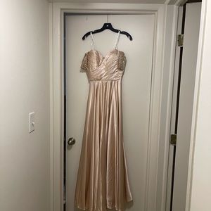 Beige prom dress